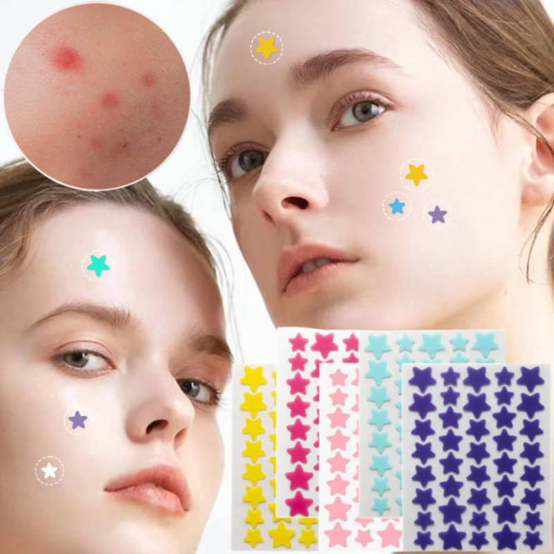Skincare Qv - Parche colorido para acné de estrella,