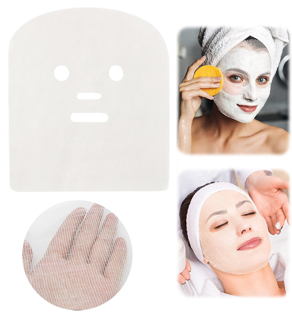 Skincare Indonesia - Mascarilla facial de gasa precortada profesional,