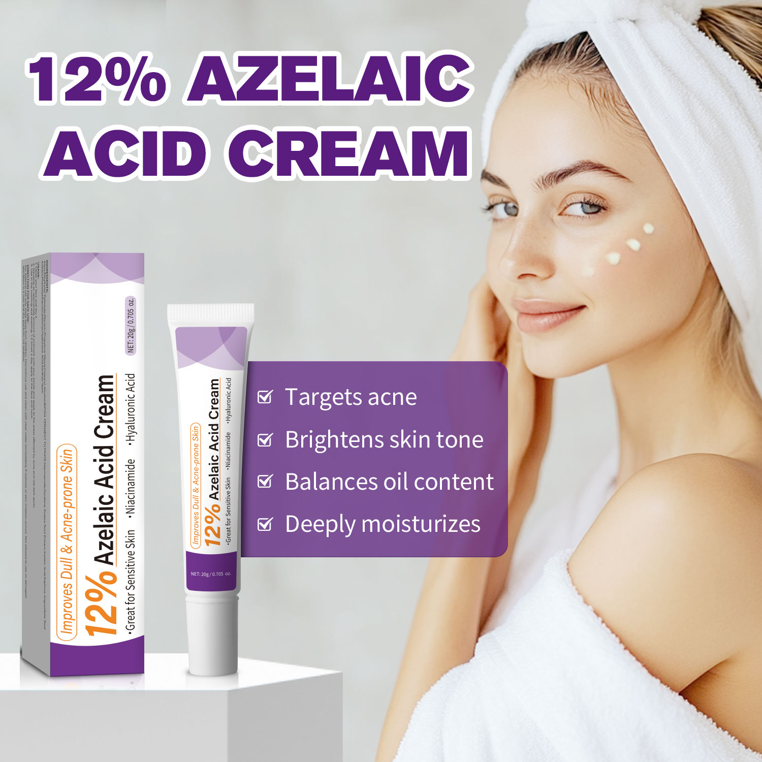 Skincare Skintific - Crema de Ácido Azelaico Suave Mejora
