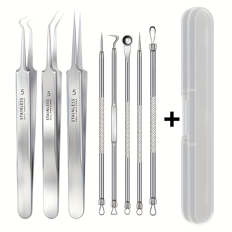 3/5/6/8 Uds extractores y aguj - Skincare Qv reseña y precio