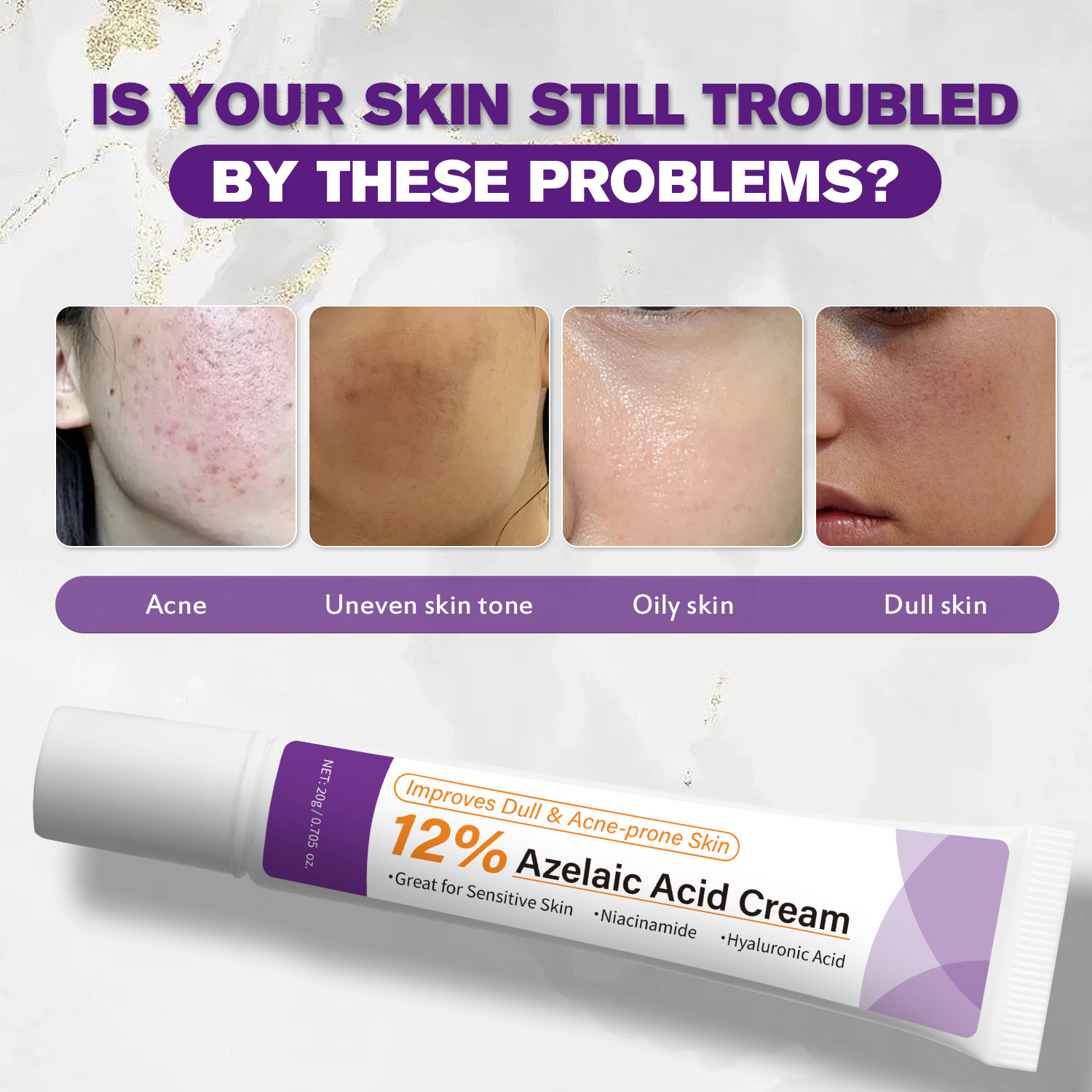 Crema de Ácido Azelaico Suave  - Skincare Skintific reseña y precio